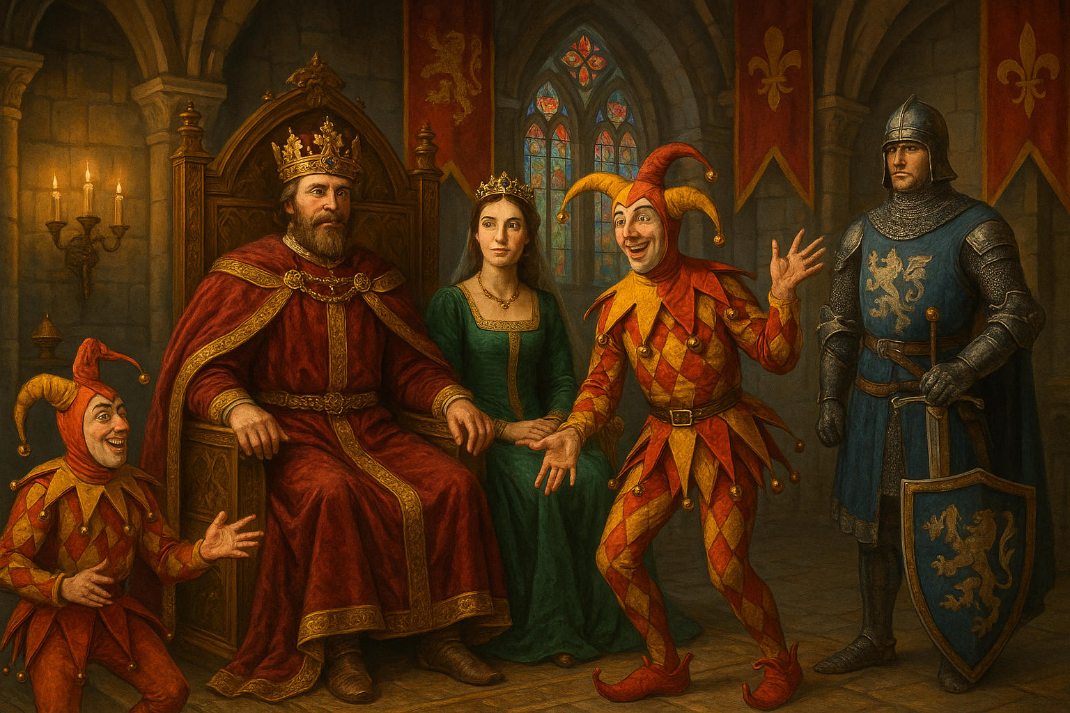 please add a jester and knight 